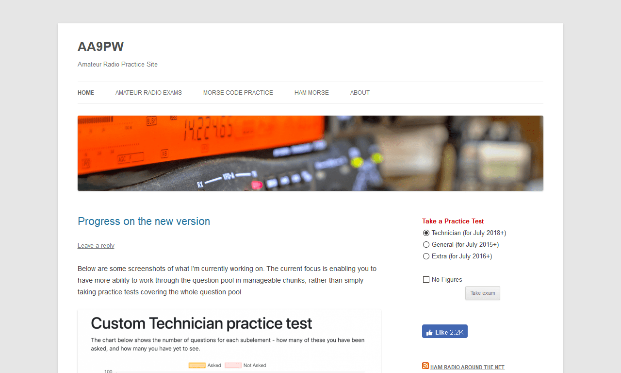 Aa9pw Fcc Exam Practice And Morse Code Practice Ham Radio Stop Amateur Radio Directory