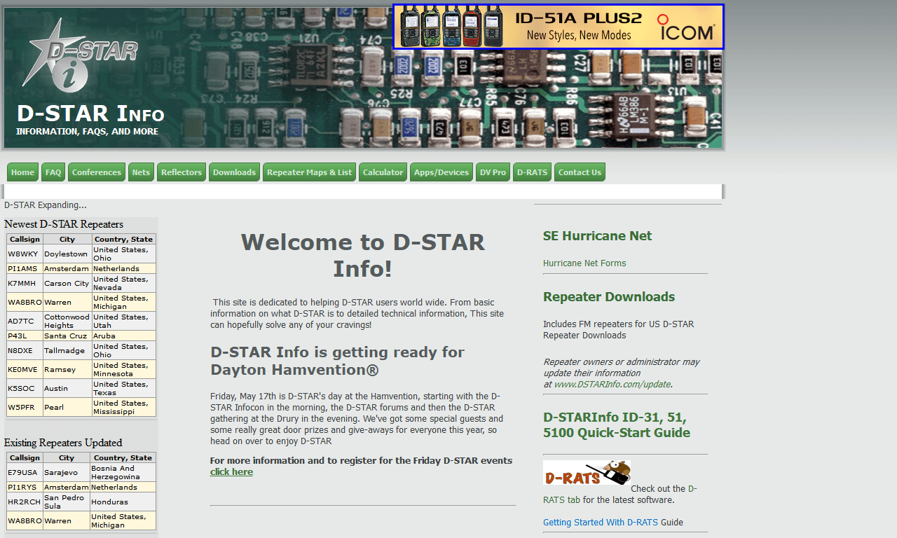 DSTAR Information Site Ham Radio Stop Amateur Radio Directory
