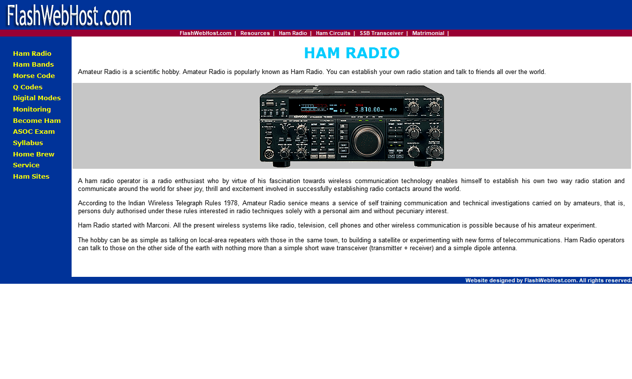 FlashWebHost.com: Ham Radio - Ham Radio Stop Amateur Radio Directory